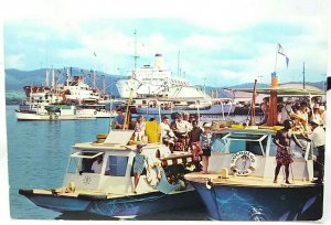 Oolooloo Cruise Boats Suva Harbour Fiji 1970s Vintage Postcard Storck Cruises