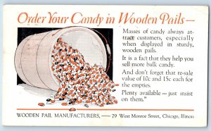 Advertising Postcard Wooden Pail Manufacturers Chicago Illinois IL c1905 Antique