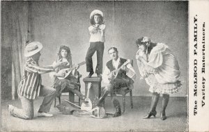 The McLeod Family Variety Entertainers Performers Musicians c1909 Postcard G54