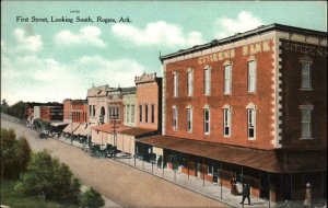 Rogers AR Arkansas First St. South c1910 Postcard