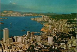 Hong Kong Birds Eye View Hong Kong Central District Vintage Postcard BS.23