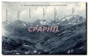 Old Postcard Mont Pourri and Col du Palet Col saw the Leisse