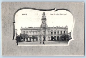 Bahia Brazil Postcard View of Municipal Administration 1910 Posted Antique
