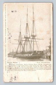 1910 Postcard Old Ironsides The Frigate Constitution Postcard