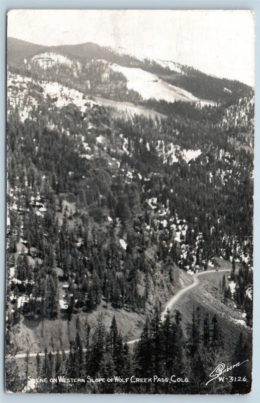 Postcard CO Wolf Creek Pass Western Slope RPPC Real Photo N13