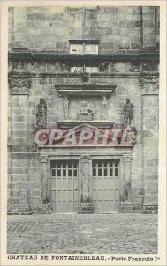 Postcard Old Chateau of Fontainebleau door Francois 1er