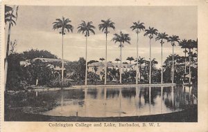 Cordrington College and Lake Barbados West Indies Unused 