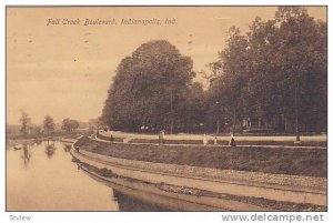 Scenic view, Fall Creek Boulevard, Indianapolis, Indiana,  PU-1907