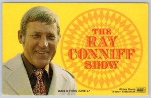 1970's THE RAY CONNIFF SHOW JOHN ASCUAGAS NUGGET CASINO NEVADA POSTCARD