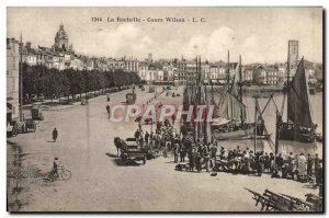 Old Postcard La Rochelle Wilson Course Fishing Boat