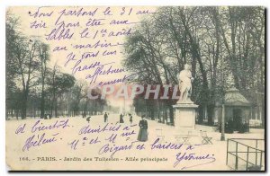 Old Postcard Paris Tuileries Garden Allee Main