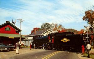 VT - Chester. Railroad Depot & Train, Steamtown, USA