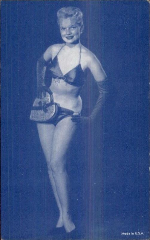 Sexy Pin-Up Woman Semi Nude Arcade Exhibit Card c1920s-30s #1