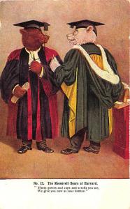Roosevelt Bears At Harvard #13 Advertising Postcard