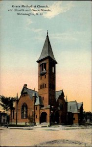 Wilmington North Carolina NC Grace Methodist Church c1910 Vintage Postcard