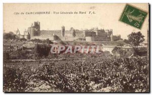 Old Postcard Cite Carcassonne Vue Generale North