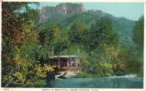 Scene In Beautiful Ogden Nature's Glory The Rockies Canyon Utah Vintage Postcard