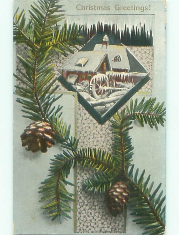 Divided-Back CHRISTMAS SCENE Great Postcard W9635