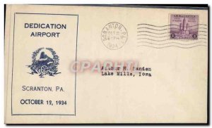 United States Letter Dedication Airport Scranton Pa February 11, 1934