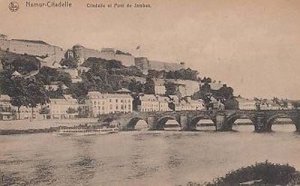 Namur Belgium Citadel Donion Old Bridge Pont De Jambes Vintage 2x Postcard