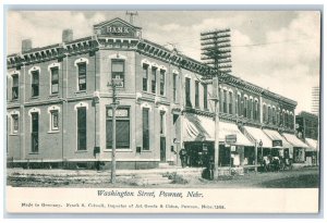 Pawnee Nebraska NE Postcard Washington Street Drugs Store c1910's Antique