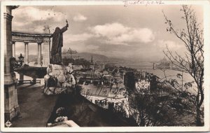 Hungary Budapest View From The Mount St. Gerhard Vintage RPPC 09.21