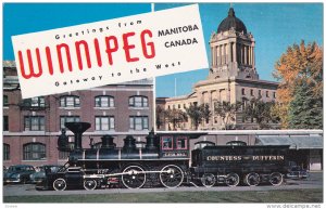 Old Train , WINNIPEG , Manitoba , Canada , 50-60s