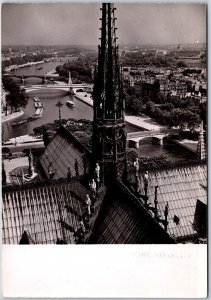 Notre Dame Vue Prise De La Tour Nord Paris France Real Photo RPPC Postcard