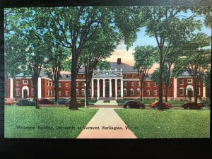 Vintage Postcard 1930-1945 Waterman Building University of Vermont Burlington VT