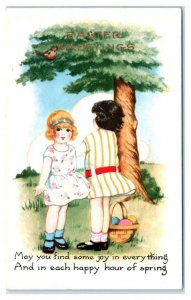 EASTER GREETING  ~  Find Some JOY in EVERYTHING c1910s Whitney Postcard