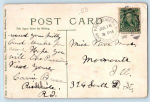 1908 New York New Haven & Hartford Rail Road Providence Rhode Island RI Postcard