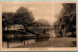 RPPC Bridge Over River Avon Chirstchurch New Zealand UNP DMB Series Postcard D3