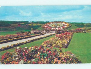 Pre-1980 FLORAL CLOCK Beechwood by Perth Andover & Hartland New Brunswick AD6172