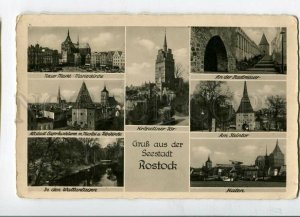 3144852 GERMANY GRUSS aus der Seestadt ROSTOCK Vintage postcard