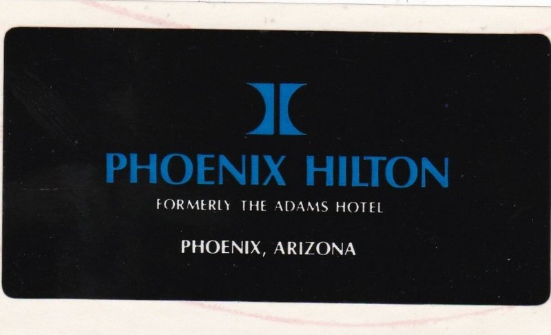 Arizona Phoenix Hilton Hotel Vintage Luggage Label sk2556