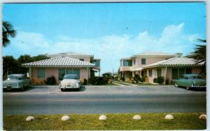 FT. LAUDERDALE, Florida FL   Roadside DRIFTWOOD APARTMENTS 1953 Cars  Postcard