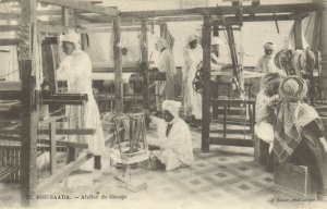 PC CPA ALGERIA, BOU-SAADA, ATELIER DE TISSAGE, J. GEISER, (b8546)