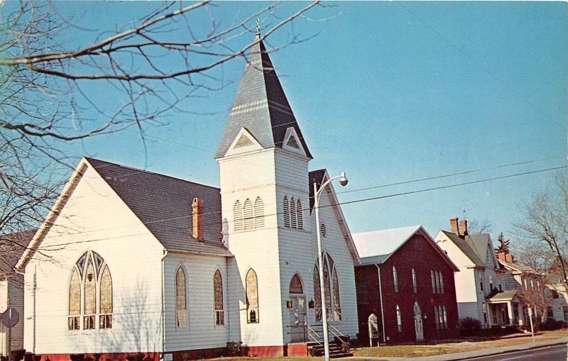 E30/ Pocomoke City Maryland Md Postcard Chrome Market St First Baptist Church