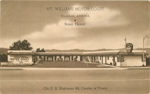 Postcard Arizona Wiliams Mt. Williams Motor Court roadside Associate 23-10022