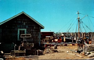 Lobster Traps and Fishing Dragger In Southern New England