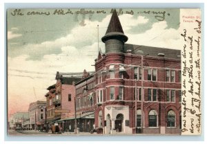 Circa 1900-08 Franklin Street Downtown Signs, Florida Vintage Postcard P9 