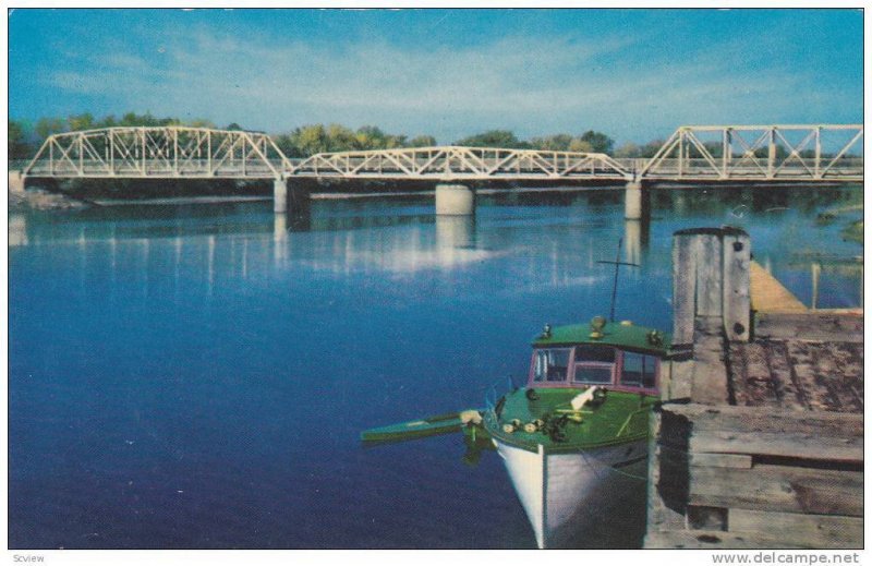 Bridge on Jemseg River,  Saint John,  N.B.,  Canada,  40-60s