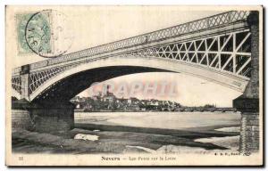 Old Postcard Nevers Bridges on the Loire