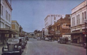 Mt. Vernon Washington WA First Street Classic Cars Chrome Vintage Postcard