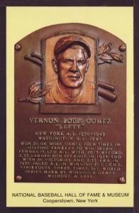 Vernon Louis Gomez Baseball Hall Fame Post Card 3262