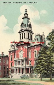 MI, Hillsdale, Michigan, Hillsdale College, Central Hall Building, Exterior View