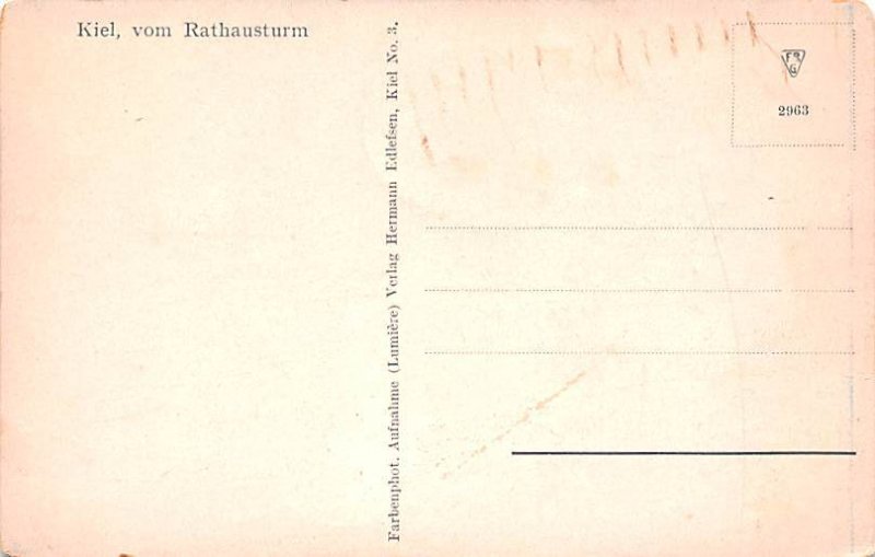 Vom Rathausturm Kiel Germany Unused 