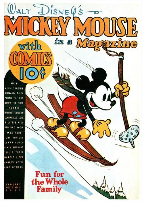 Disney Mickey Mouse Magazine Cover  January 1937