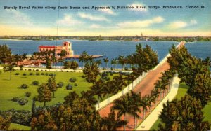 Florida Bradenton Royal Palms Along Yacht Basin and Approach To Manatee River...