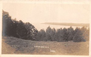 Sister Bay Wisconsin Birds Eye View Real Photo Vintage Postcard AA84379